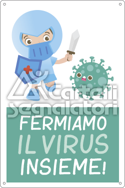 Cavaliere che combatte il virus - Coronavirus Covid-19